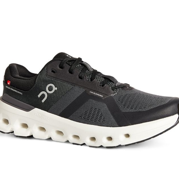 "On Women's Cloudrunner 2 Running Shoes Black and White Color - Picture 4 of 4